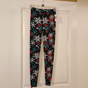 Planet Gold Juniors Leggings with Snowflake Design, XS, NWT
